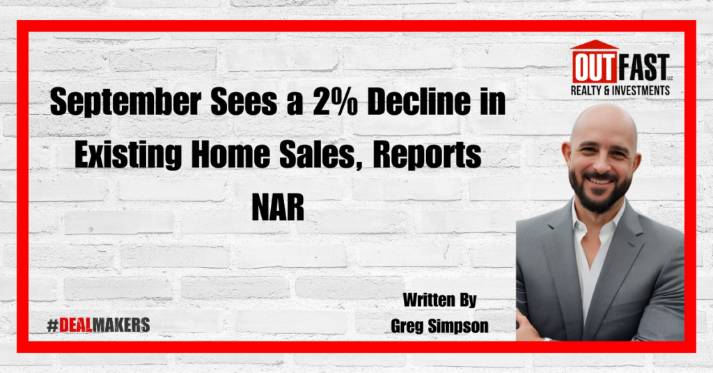 September Sees a 2% Decline in Existing Home Sales, Reports NAR